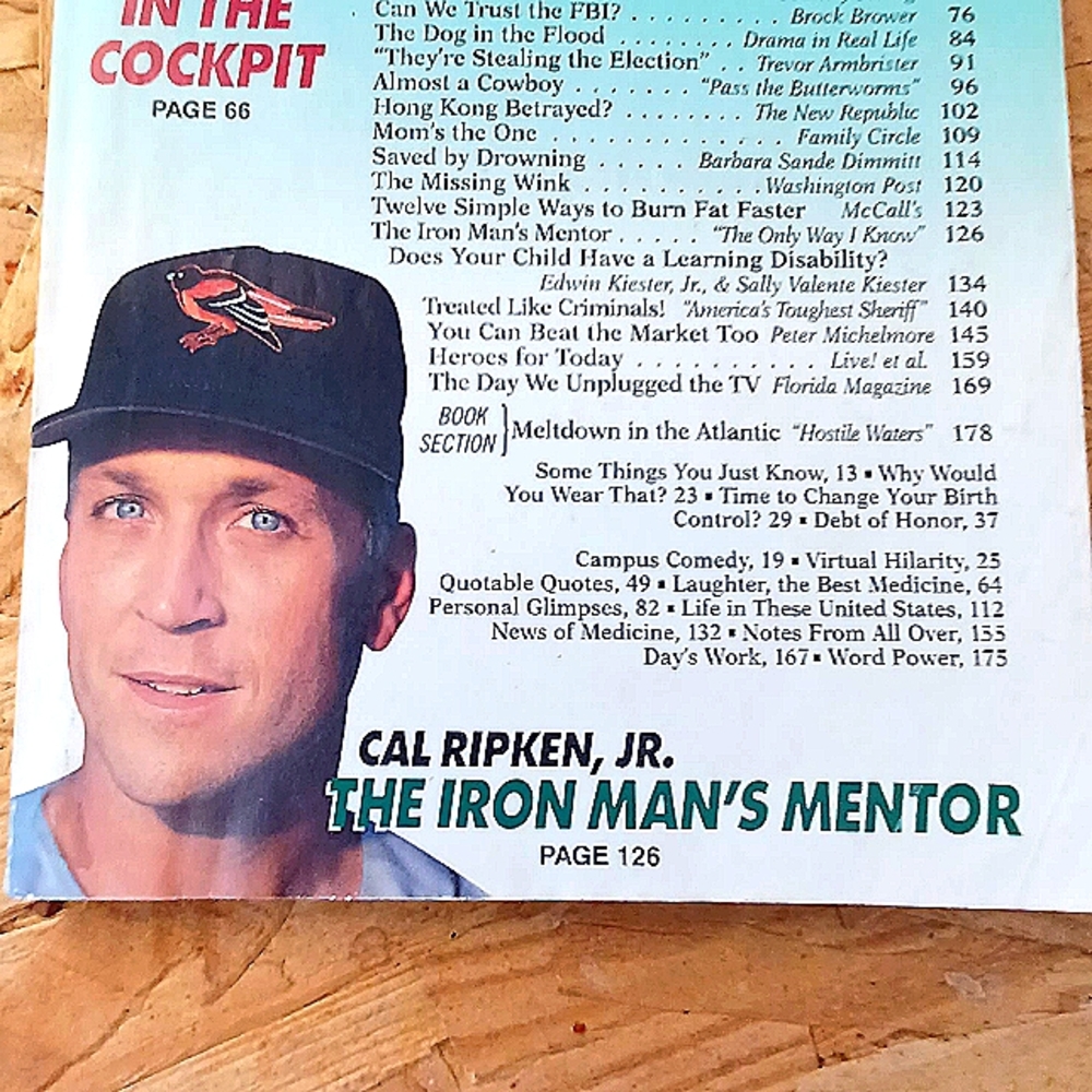 1997 features Cal Ripken in Readers  Digest